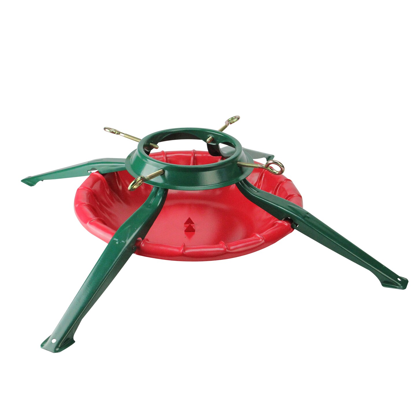Jack Post 28&#x27; Green and Red Christmas Real Live Tree Stand