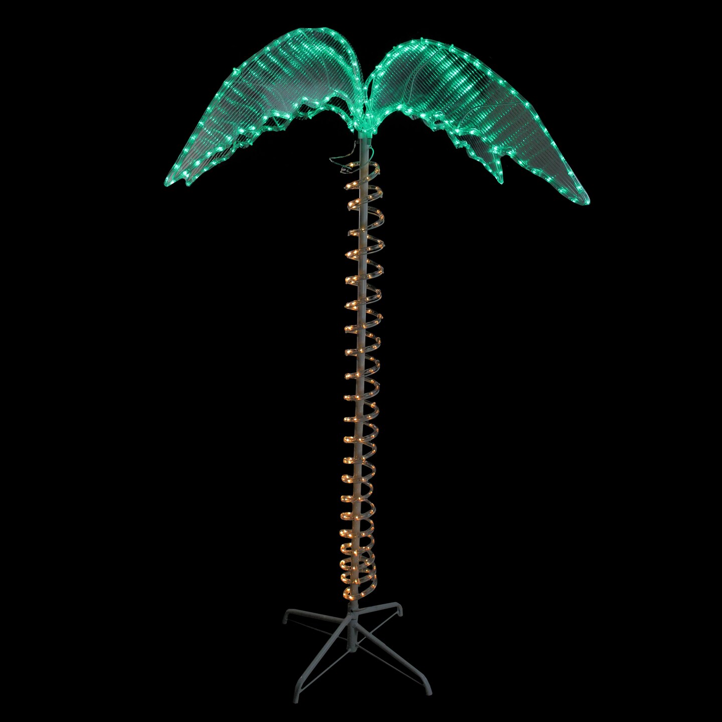 Northlight LED Lighted Tropical Palm Tree Outdoor Decoration - 7' - Green and Clear