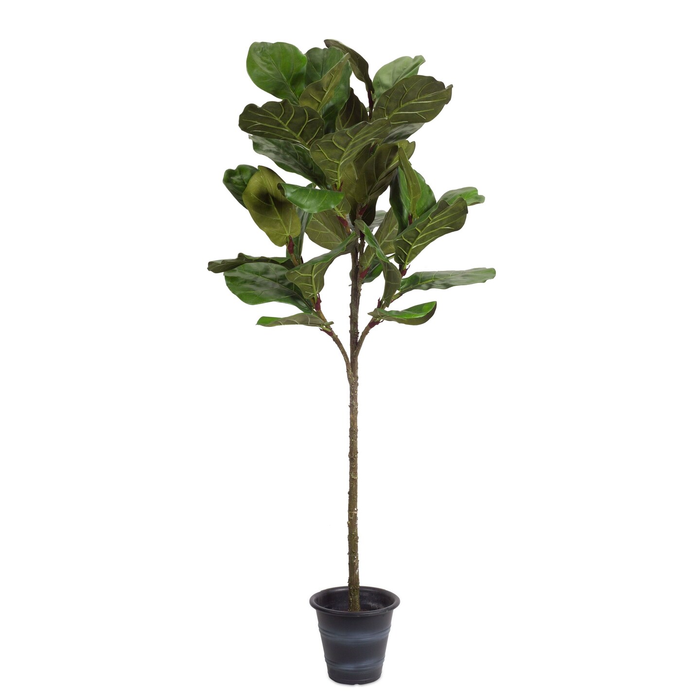 Melrose Faux Fiddle Leaf Fig Artificial Potted Tree - 5' - Green and Brown