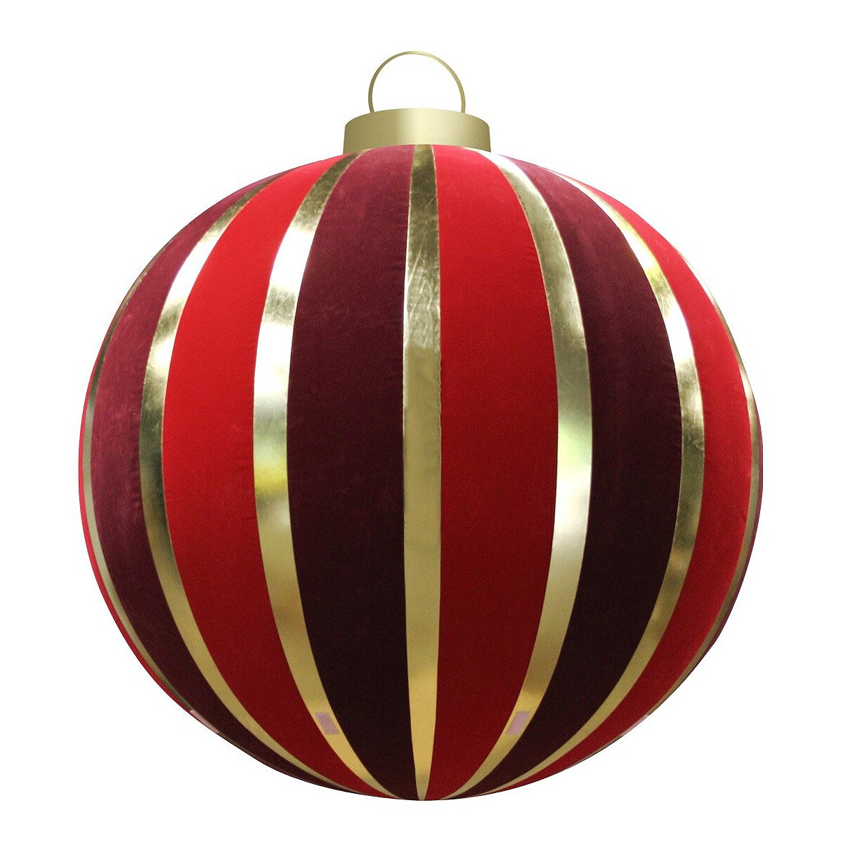 GKI/Bethlehem Lighting Pre-Lit Inflatable Commercial Outdoor Christmas Ball Ornament - 5' - Red and Gold