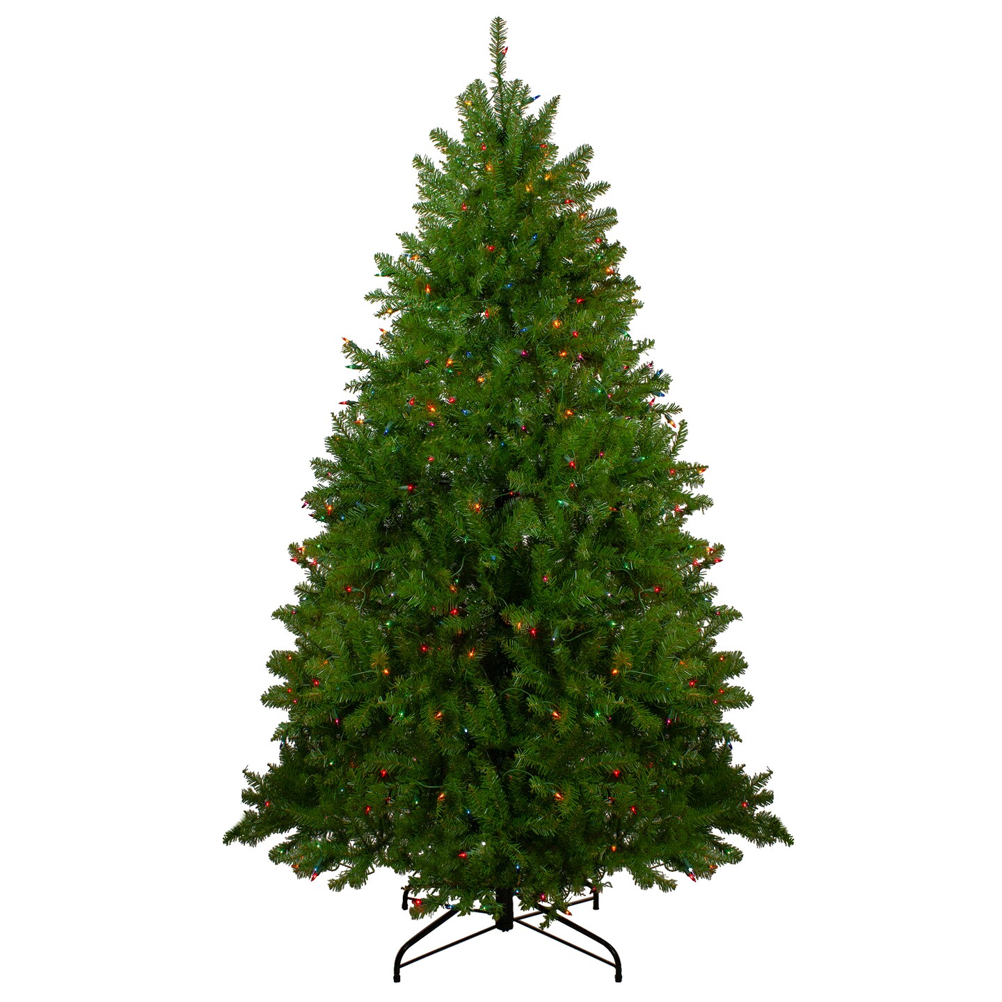 Northlight 6.5' Pre-Lit Northern Pine Full Artificial Christmas Tree -  Multi-Color Lights