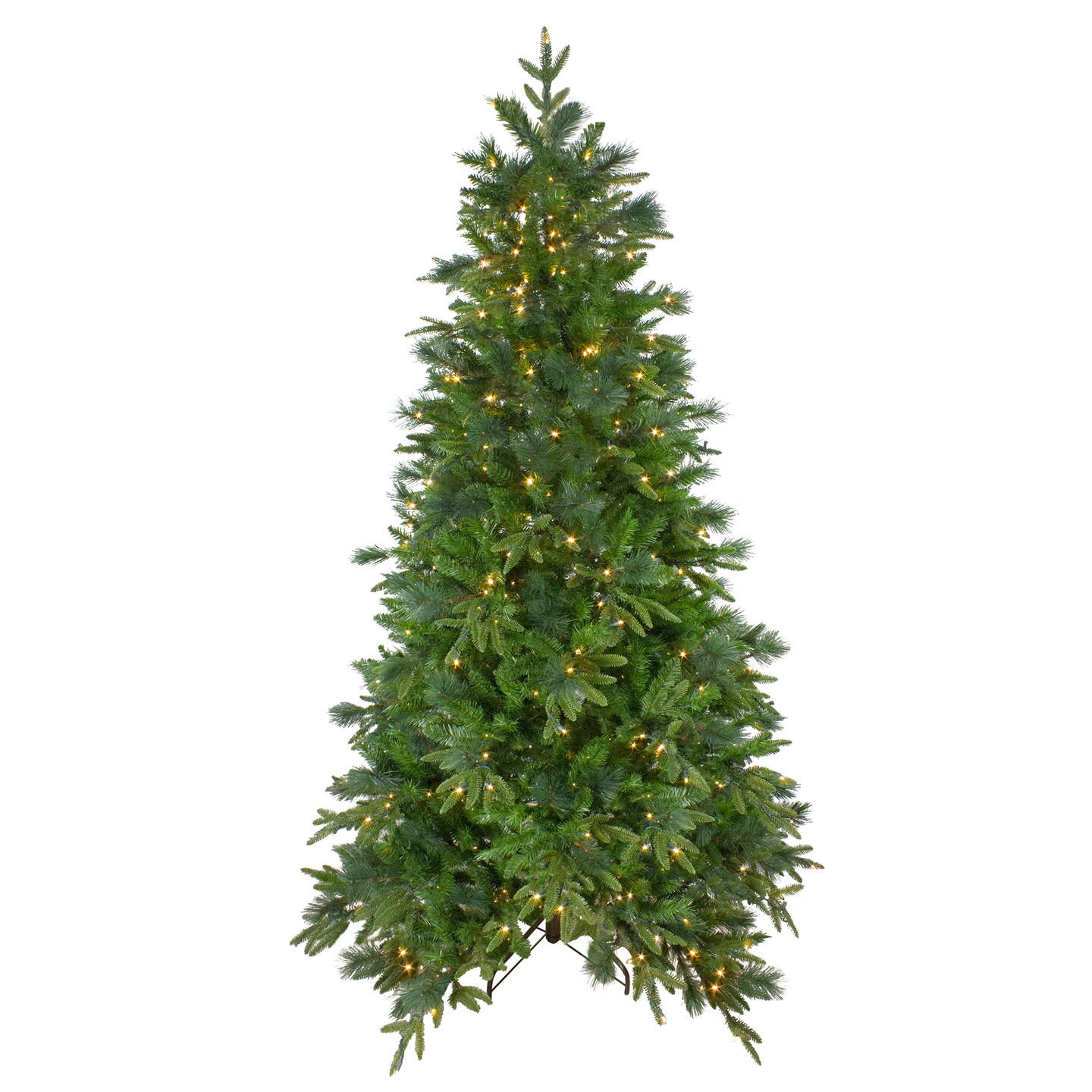 Northlight Real Touch™️ Pre-Lit Full Rosemary Emerald Angel Pine Artificial Christmas Tree - 9' - Clear LED Lights