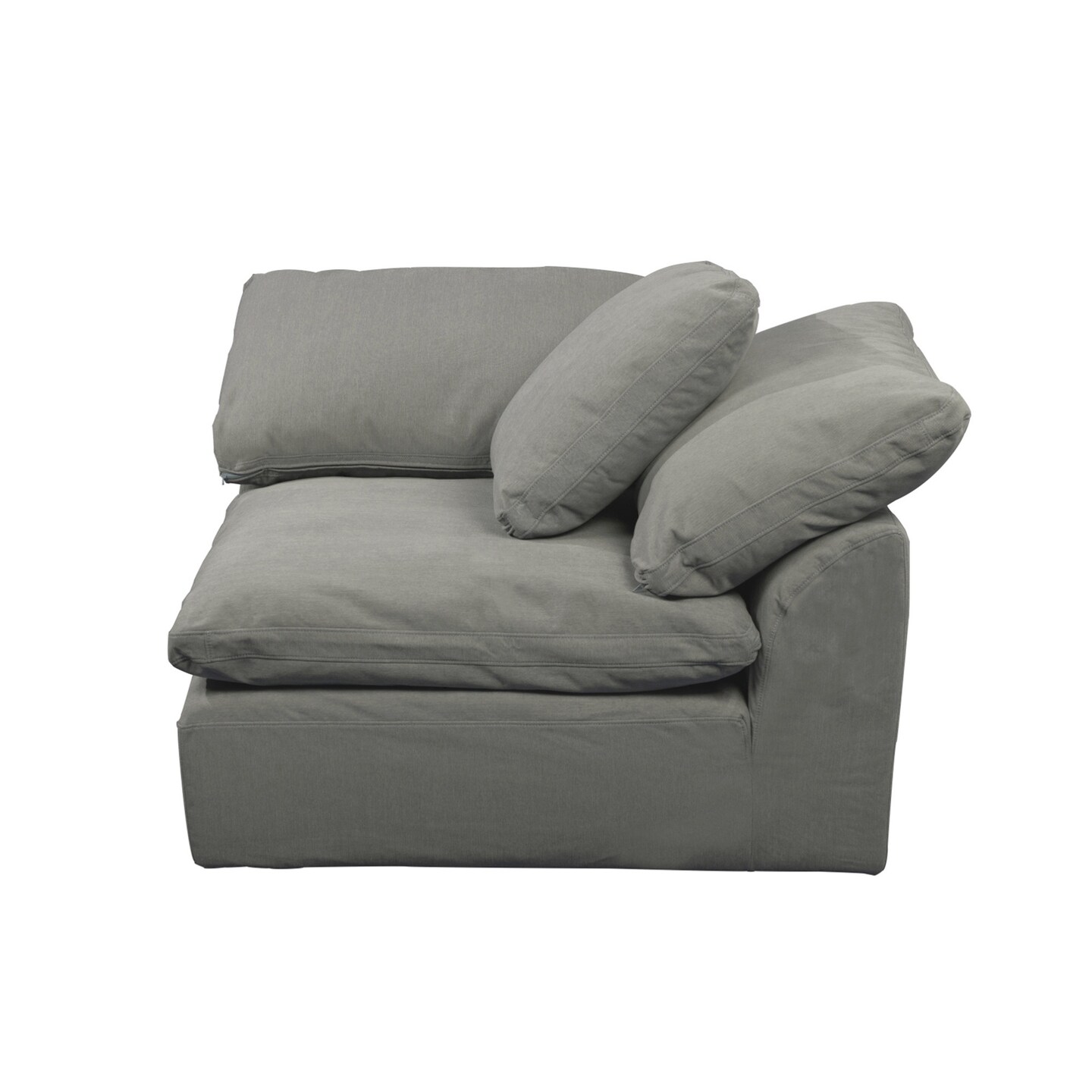 The Hamptons Collection 5-Pieces Gray Fabric Modular Arm Chair Square Slipcovers 44&#x22;