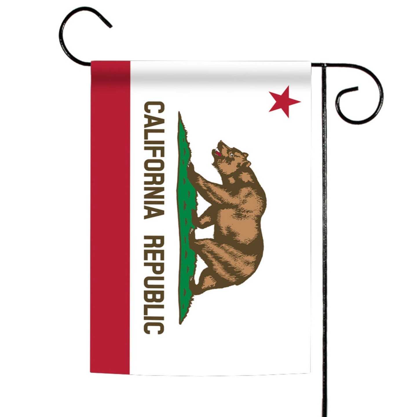 Toland Home Garden Red and White California State Outdoor Garden Flag 18&#x22; x 12.5&#x22;