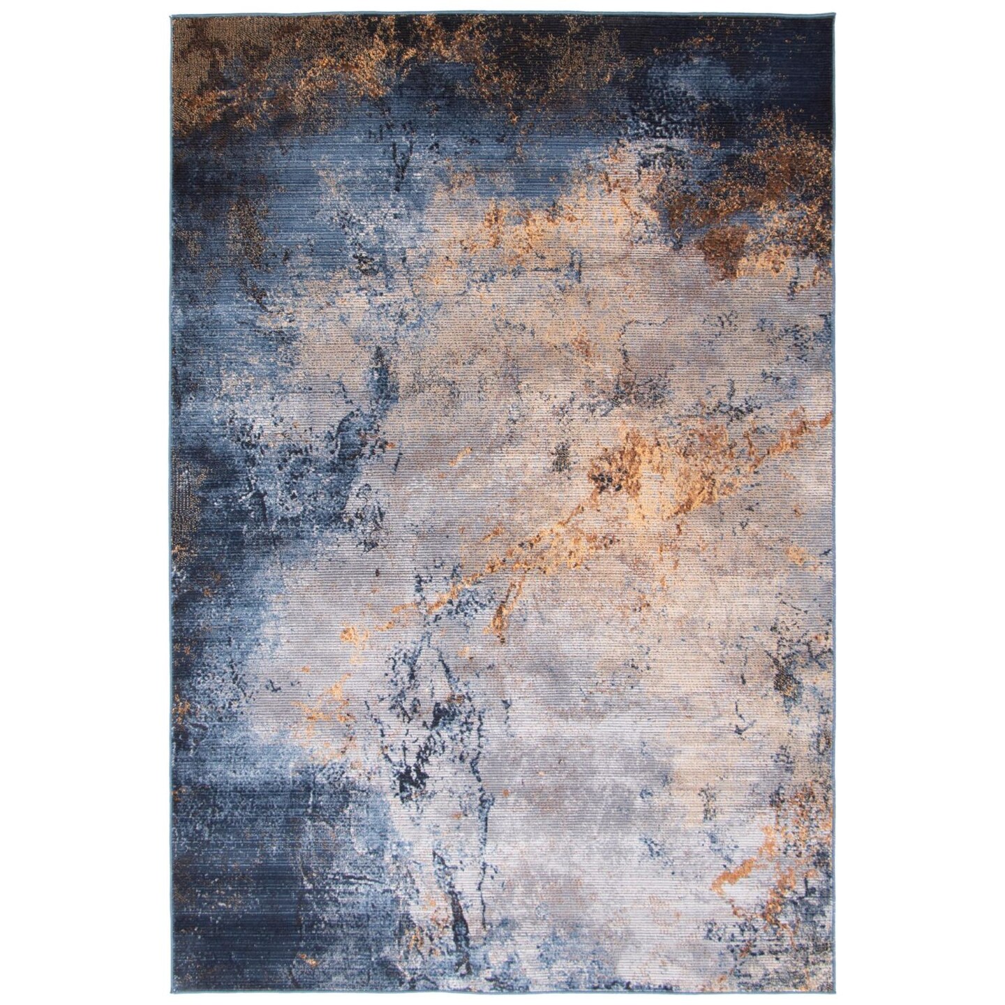 Chaudhary Living 8&#x27; x 10&#x27; Abstract Area Throw Rug - Blue and Gray