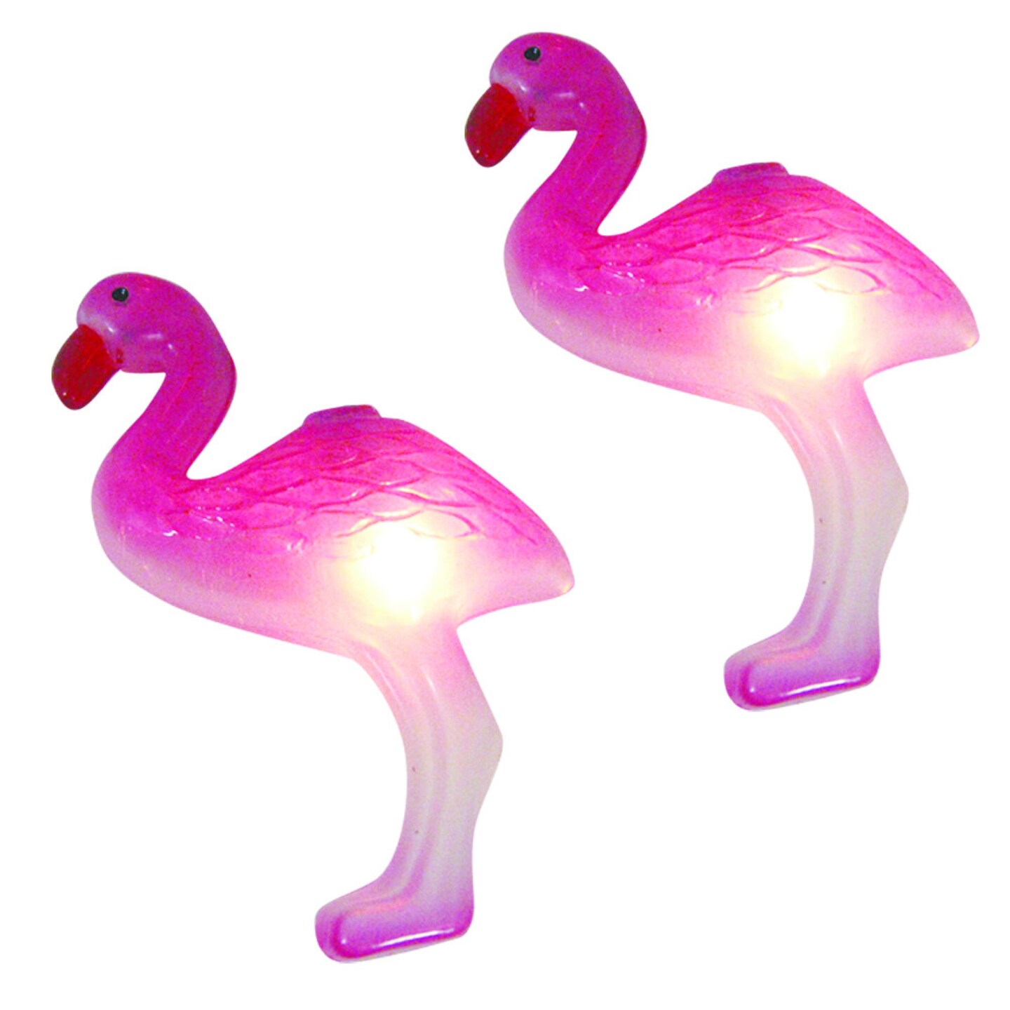 Brite Star Set of 10 Tropical Pink Flamingo Novelty Christmas Lights, 11ft White Wire