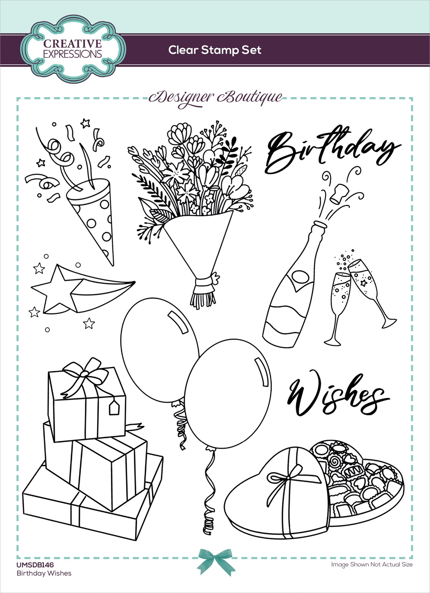 Inside Birthday Greetings Clear Stamps