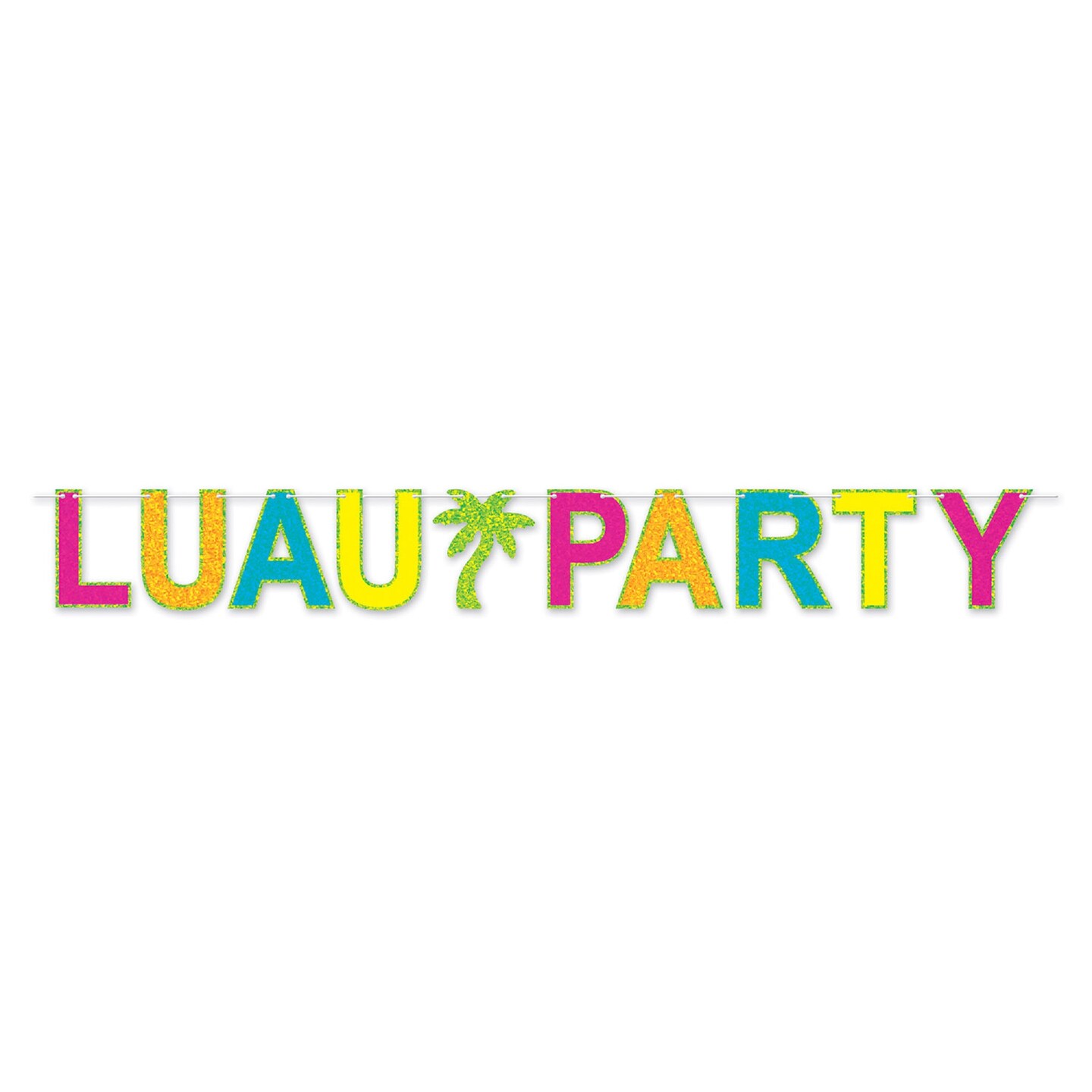 Beistle Set of 12 Multi-Color Hawaiian Luau Party Streamer 7’
