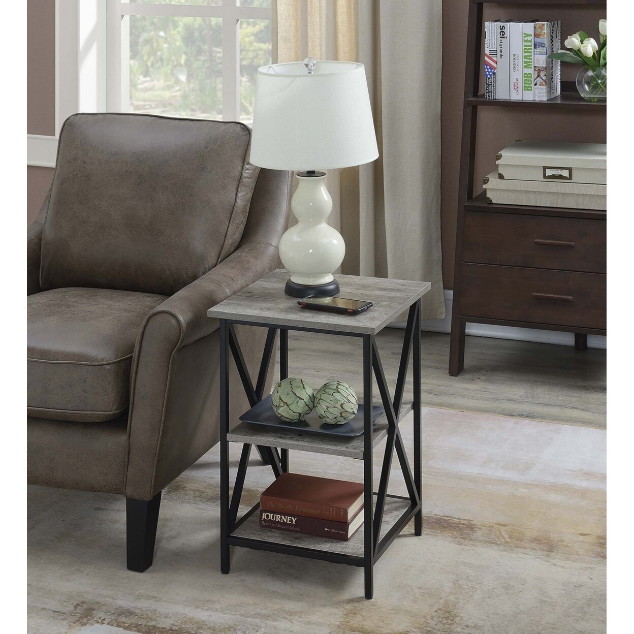 Convenience Concepts Tucson 3 Tier End Table, Faux Birch Michaels