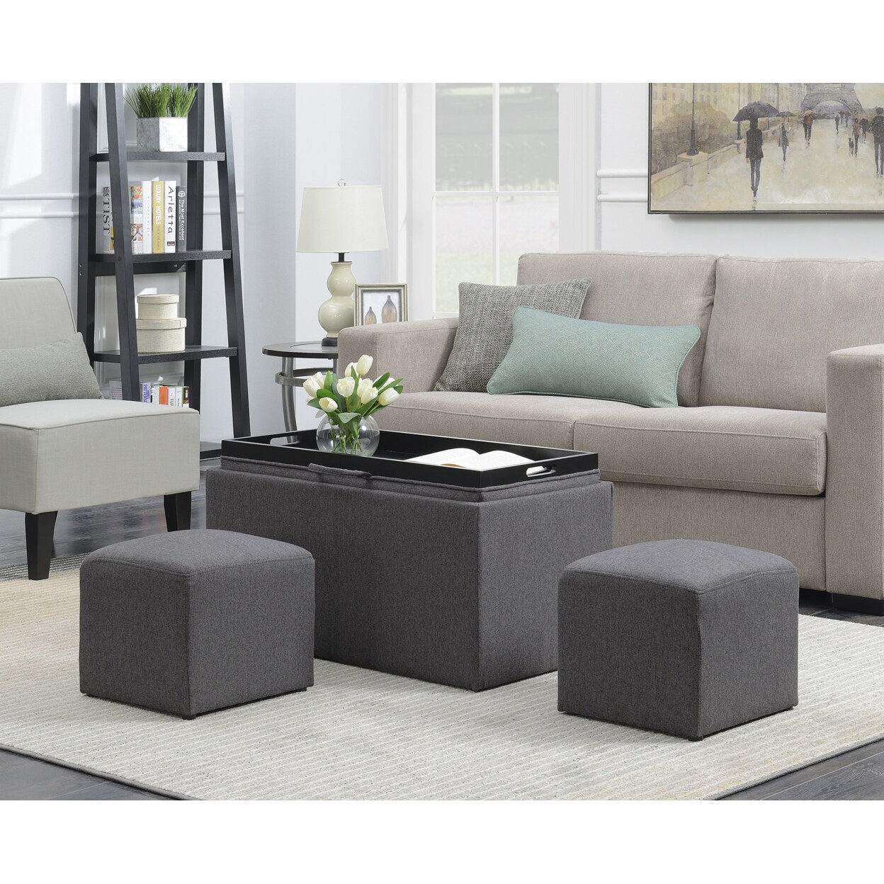 Convenience Concepts Designs4Comfort Sheridan Storage Bench - Thumbnail 3