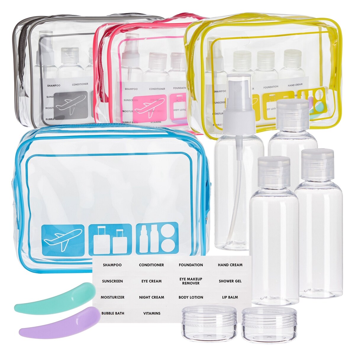Clear Makeup Bag Toiletry Bag With Zipper Letter Pvc Waterproof Small  Cosmetic Case Vacation Bathroom Wash Bag Travel Set