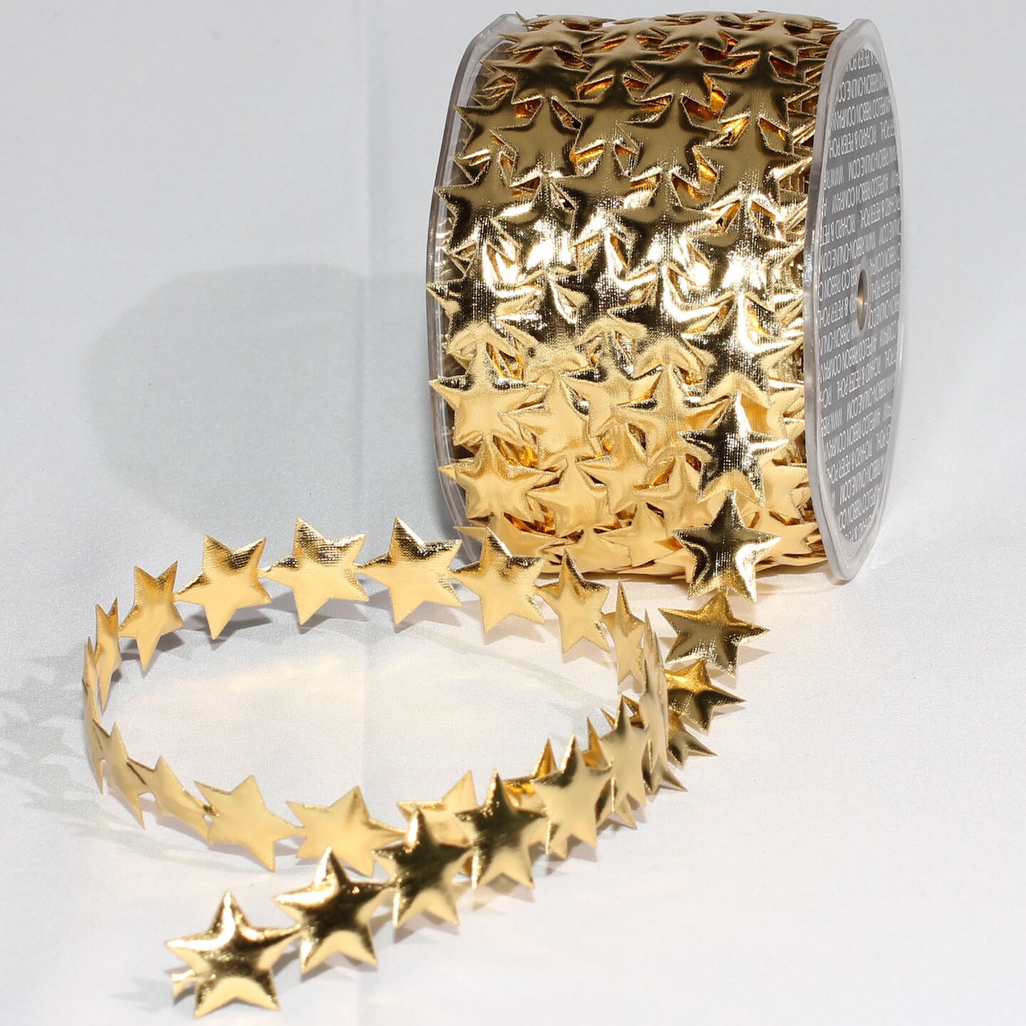 The Ribbon People Gold Fine Lame Stars Craft Ribbon 0.75" x 20 Yards