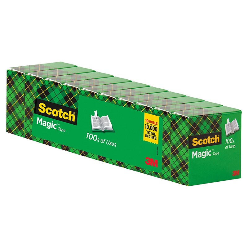 Magic&#x2122; Tape Refill Rolls, 3/4&#x22; x 1000&#x22;, Pack of 10