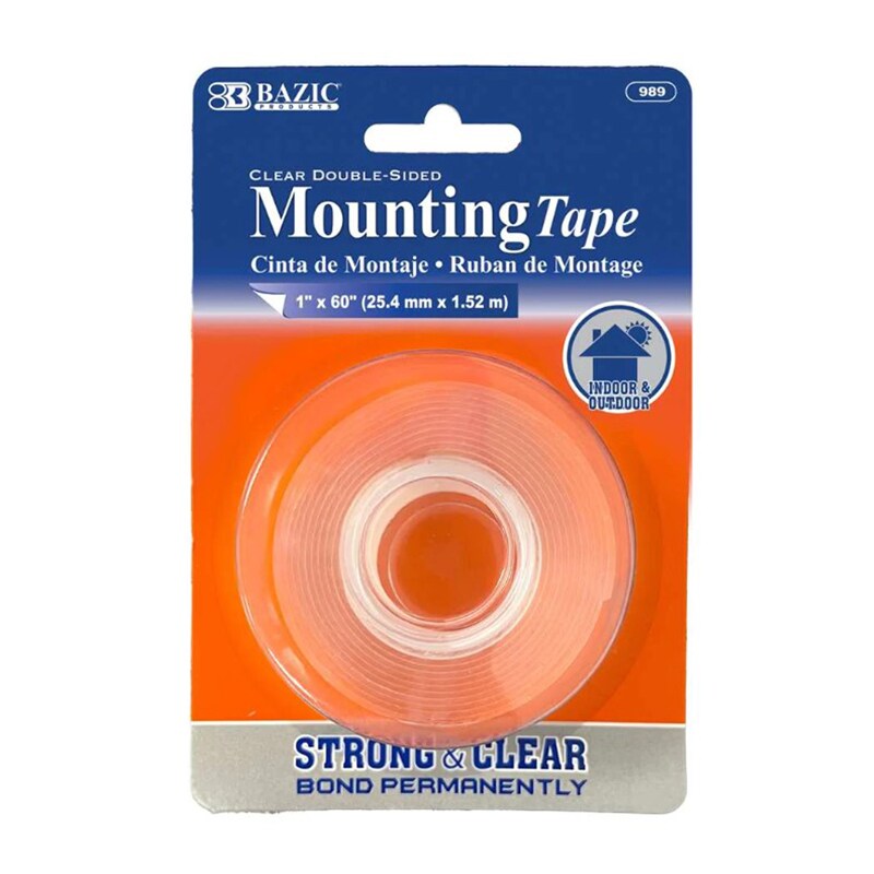 Double Sided Clear Mounting Tape, 1&#x22; x 60&#x22;