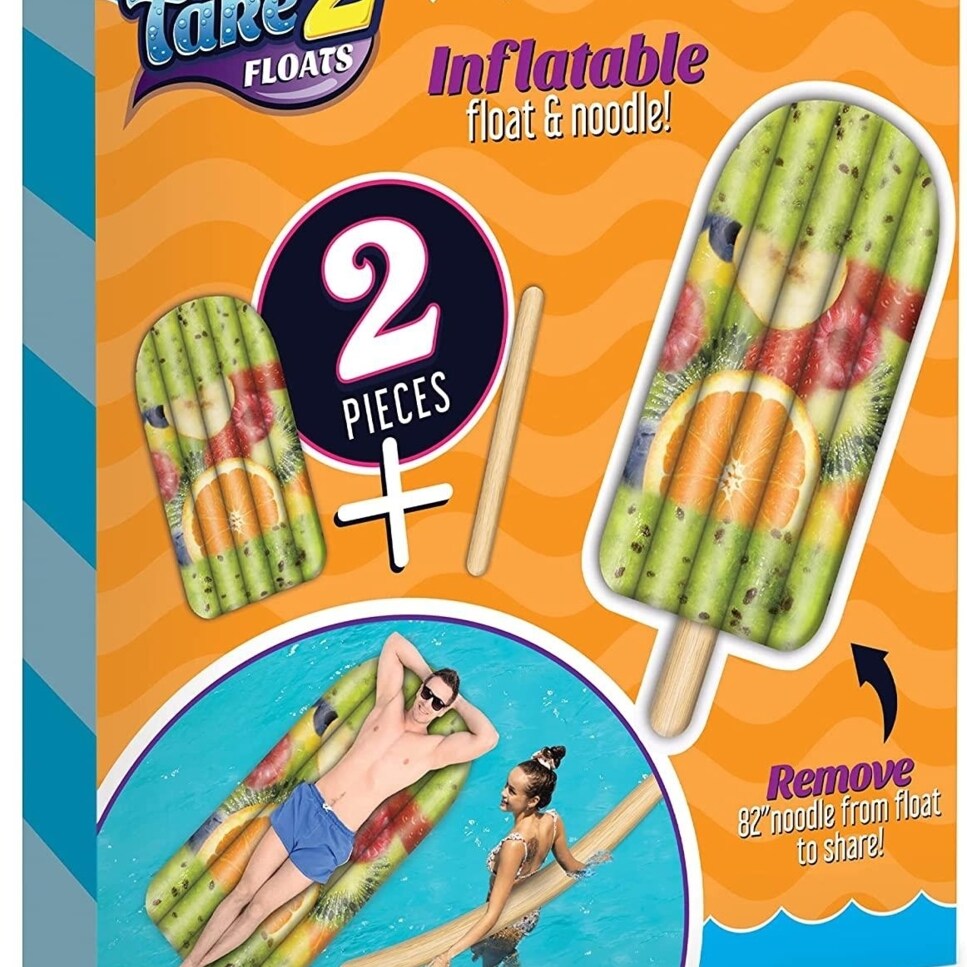 Mighty Mojo Fruit Popsicle Inflatable Pool Float Tube & Noodle 2-in-1 Floats Raft