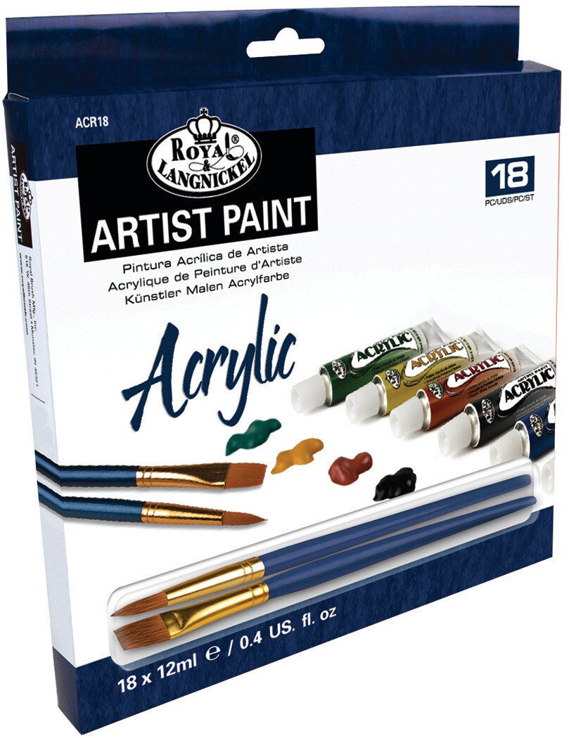 Royal Brush Acrylic Artist Paint Set, 18-Colors
