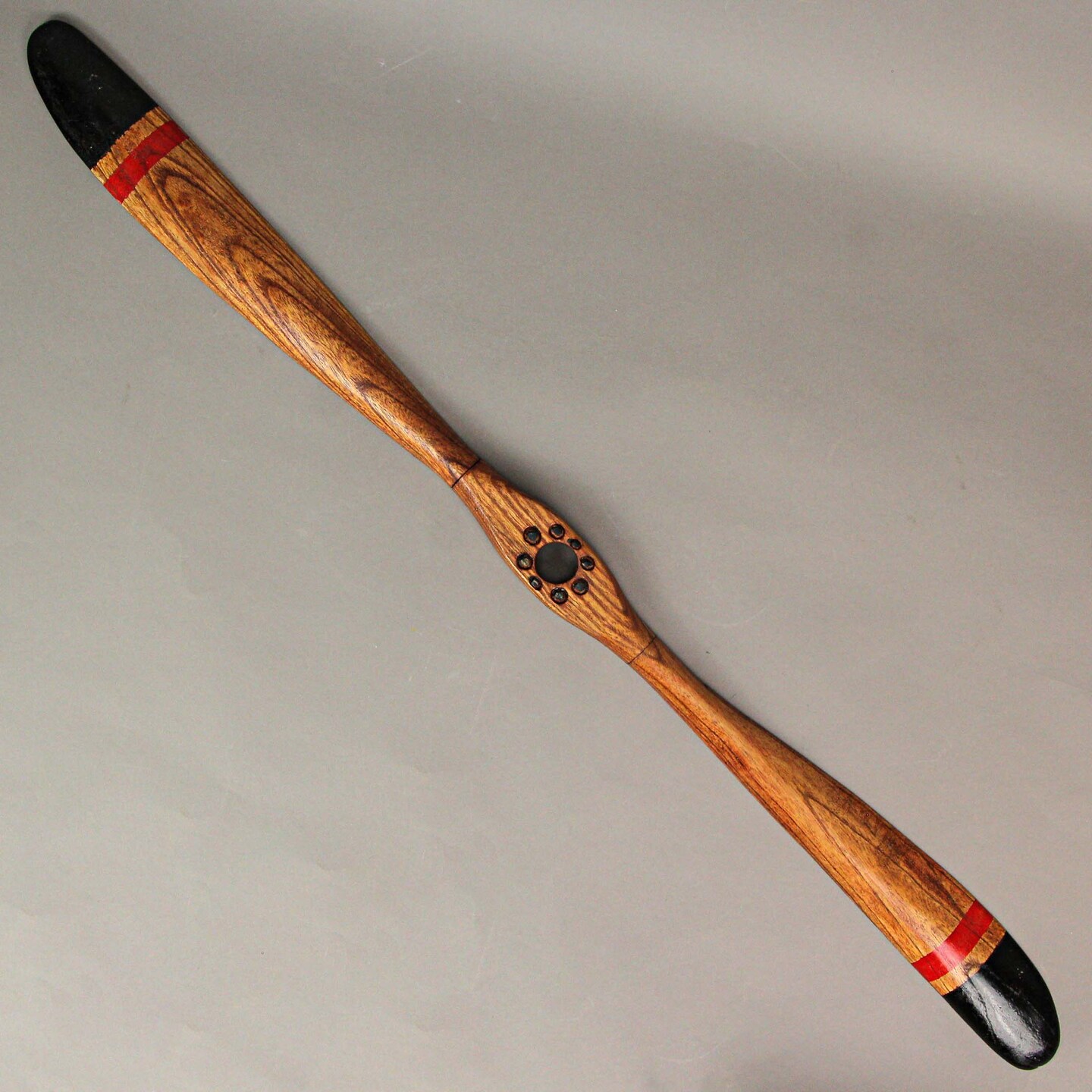 Hand Carved Wooden Propeller Vintage Aviation Home Decor Wall Sculpture