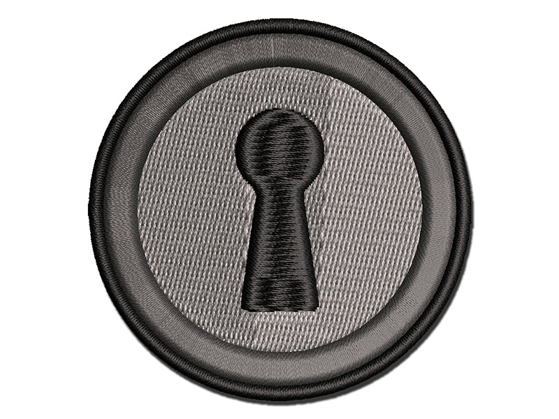 Keyhole Door Lock Multi-Color Embroidered Iron-On or Hook &#x26; Loop Patch Applique
