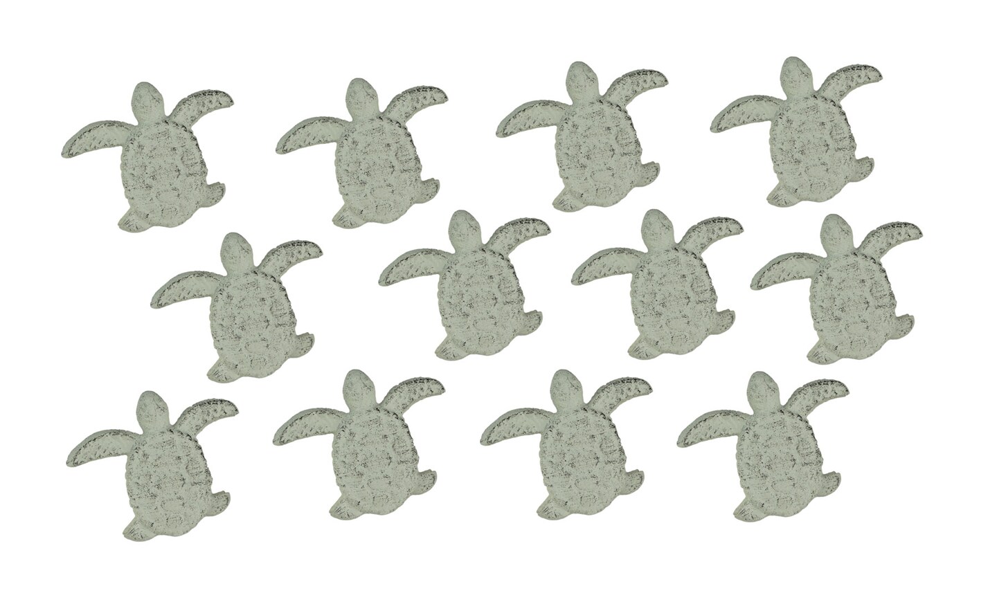 Cast Iron Sea Turtle Handle Drawer Pull Cabinet Knob Beach Decor Set of 12