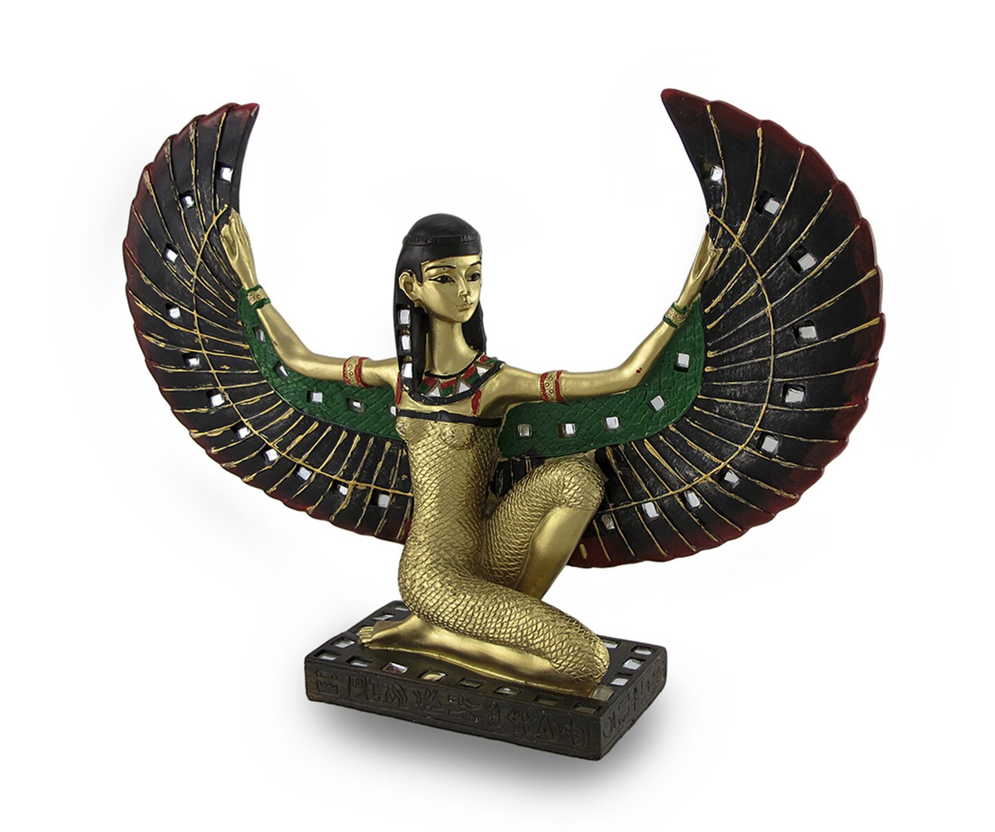 Winged Egyptian Goddess Isis Statue Deity Mythology