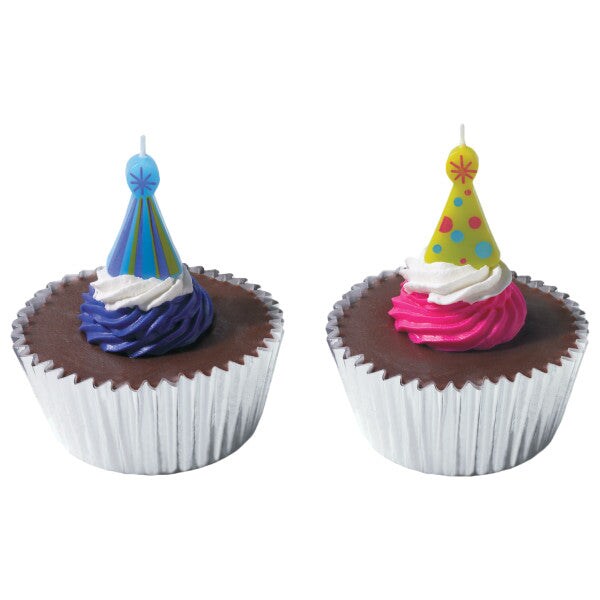 Party Hats Shaped Candles, 6pc