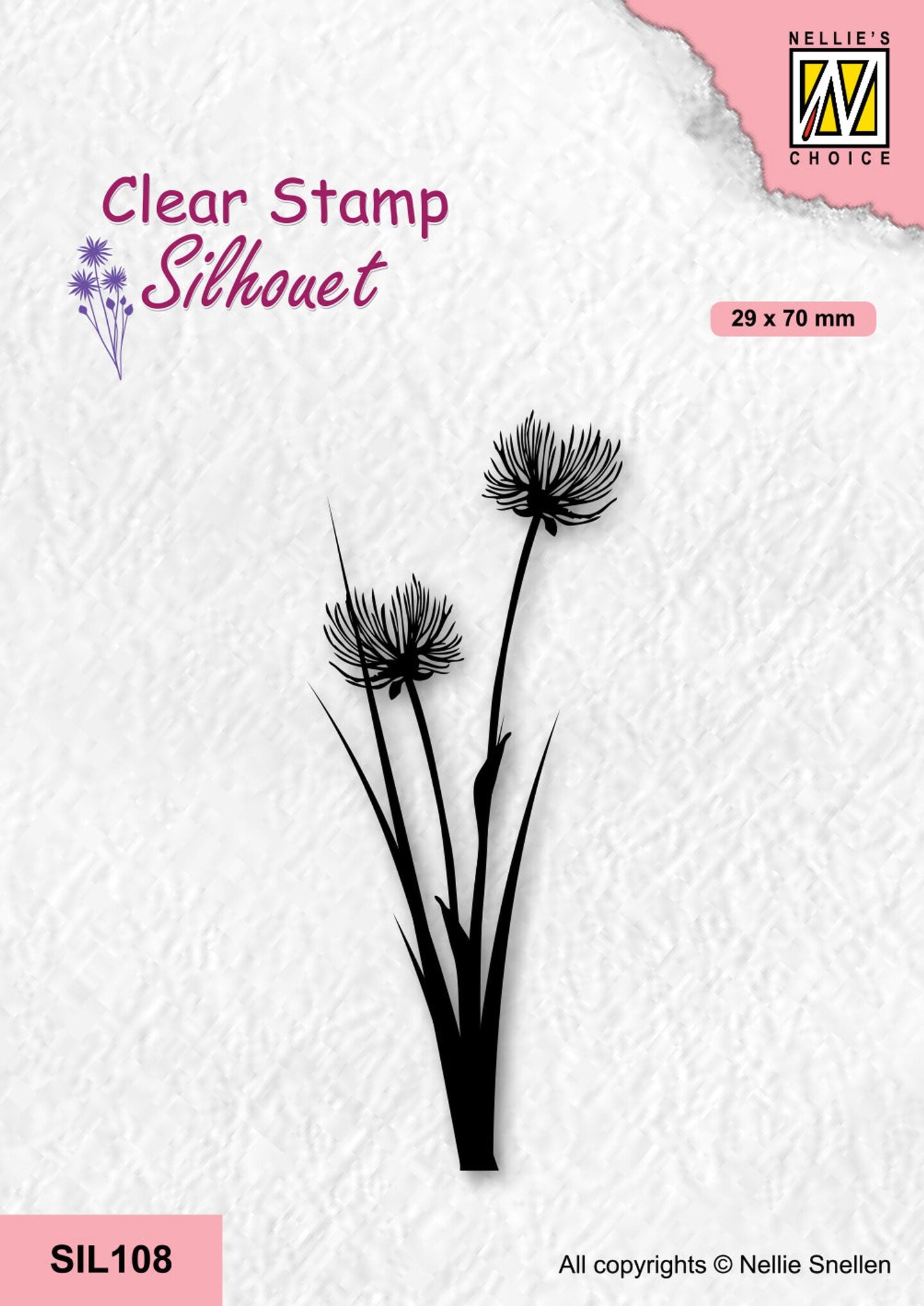 Nellie&#x27;s Choice  Clear Stamp Silhouette - Flowers-21