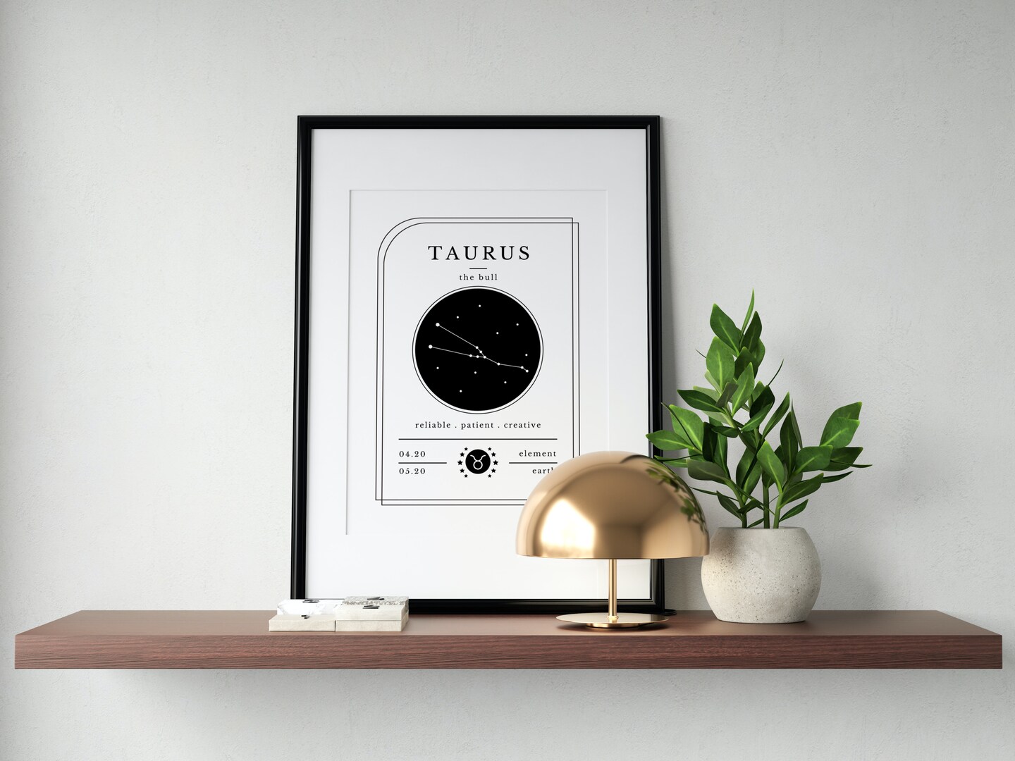 Choose Your Zodiac Sign | Unframed Horoscope Art Prints | Black