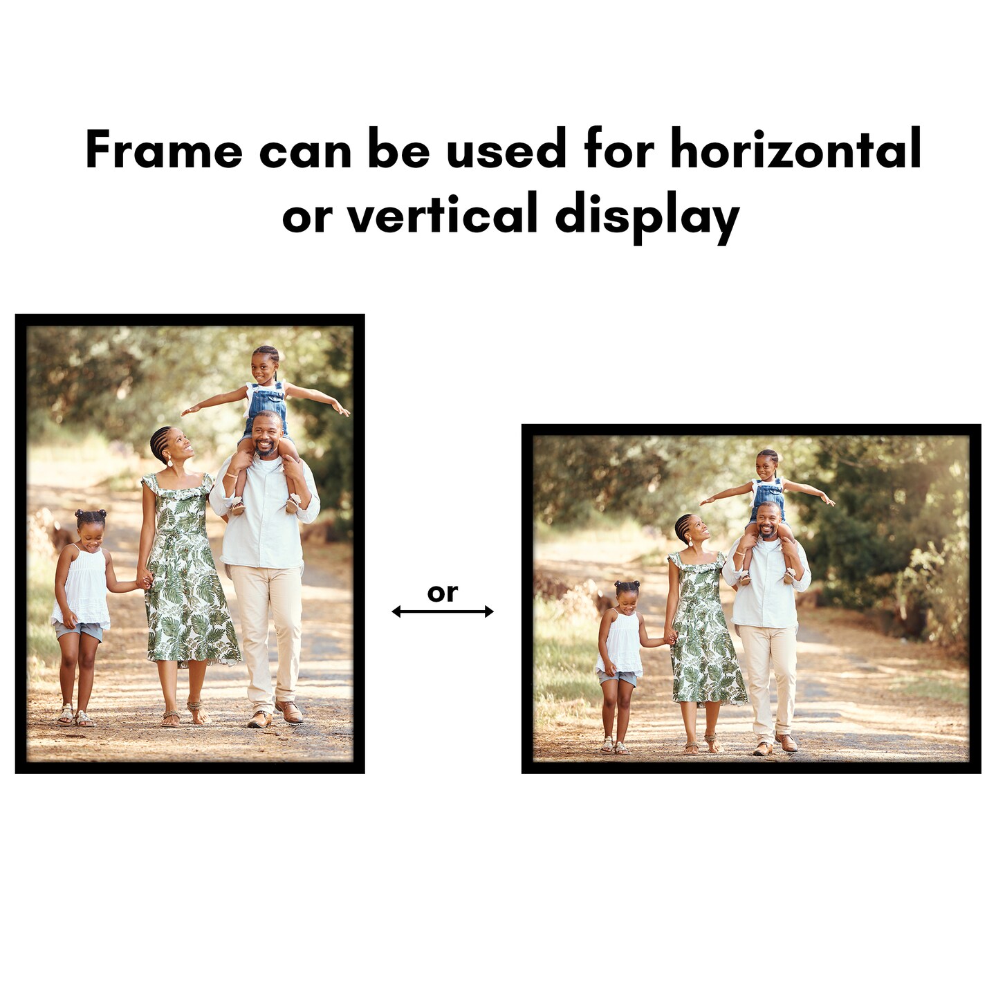 Americanflat Poster Frame - Perfect Frame for Photos and Artwork - Large Picture Frame - Polished Plexiglass - Hanging Hardware with Horizontal and Vertical Display