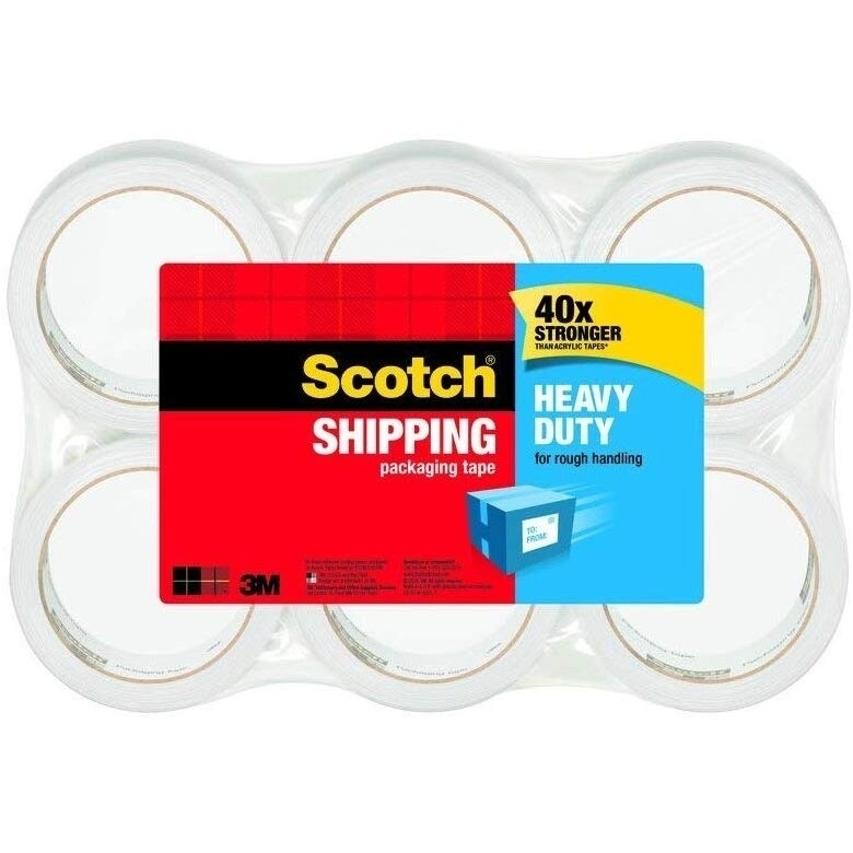 Scotch   Heavy Duty Shipping Packaging Tape 1.88 in x 60.15 yd 6 Pack