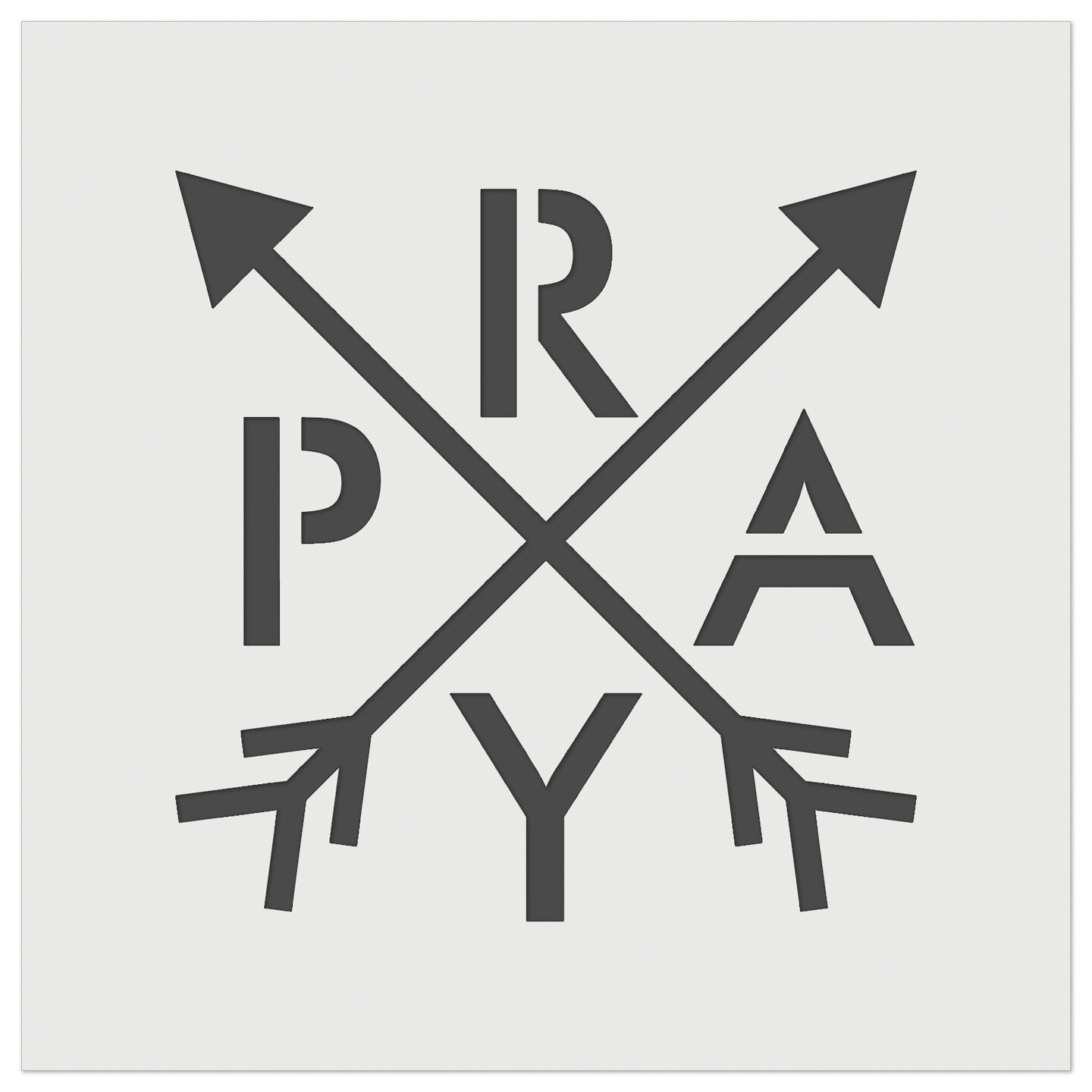 Pray Stylized Wall Cookie DIY Craft Reusable Stencil