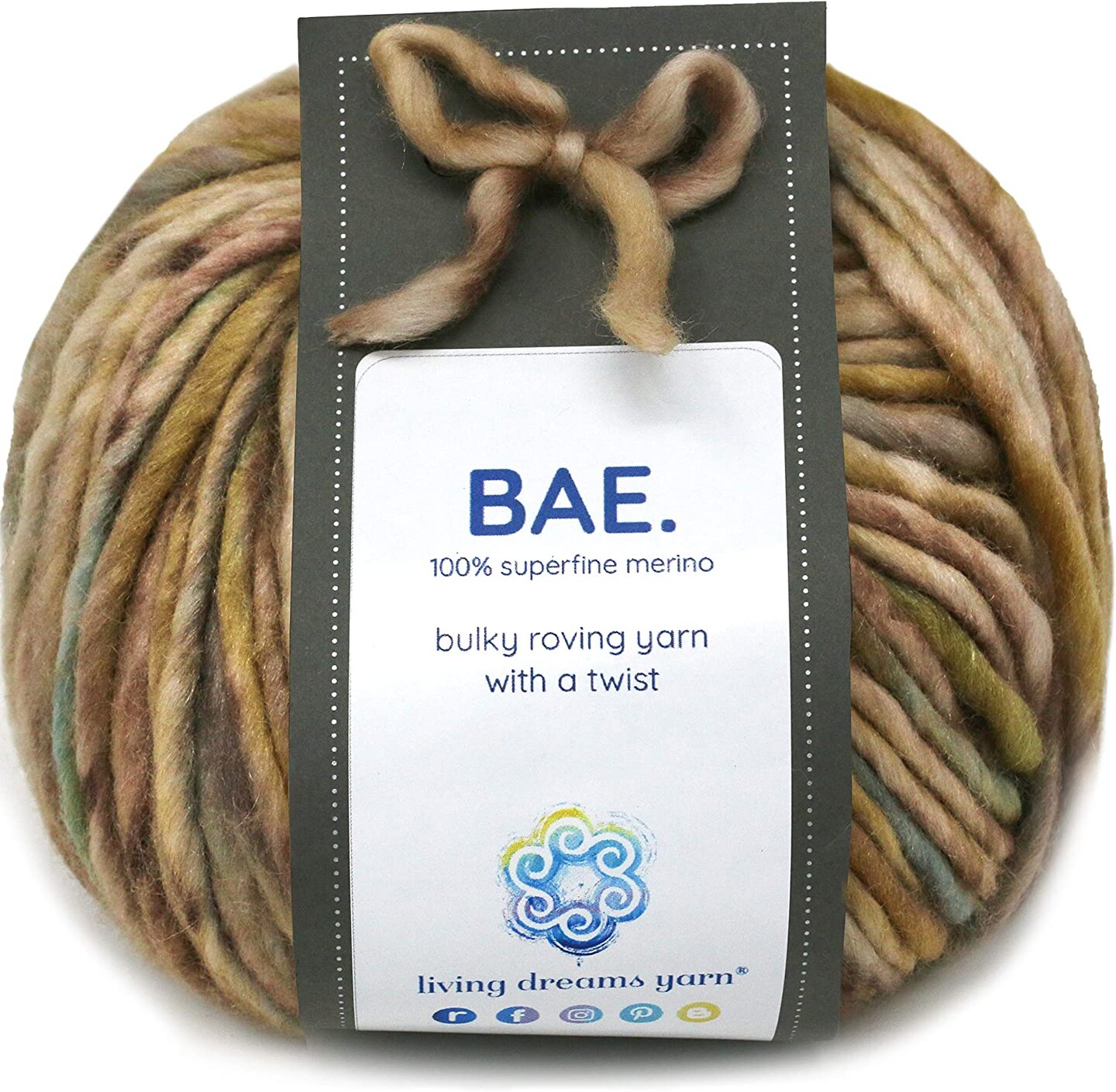 BAE: 100% Extrafine Merino Wool Bulky Weight Roving Yarn. Cuddly, Strong &#x26; Super Soft for Next to Skin Winter Knits.