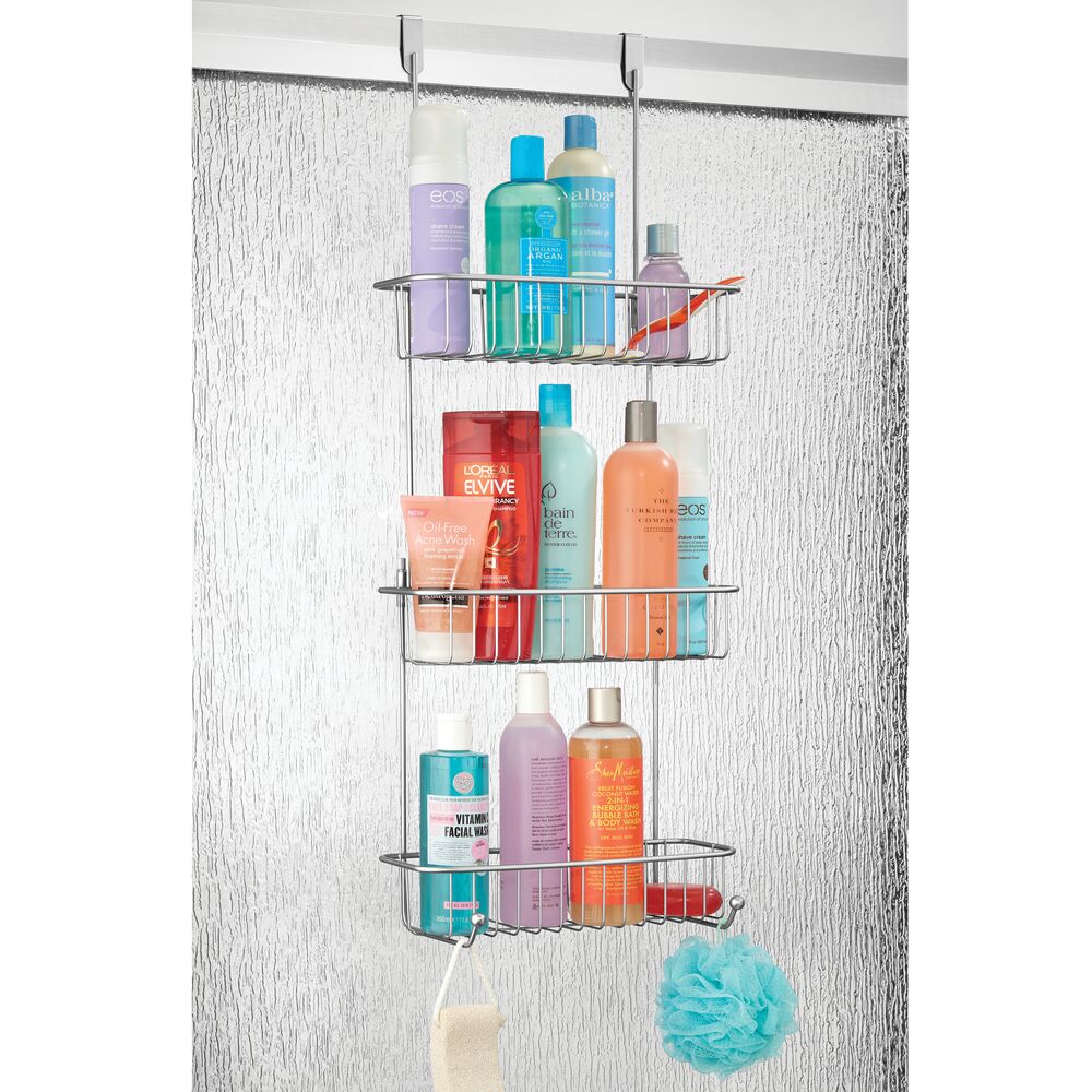 mDesign Metal Over Shower Door Caddy, Bathroom Storage Organizer, 1 - Fred  Meyer