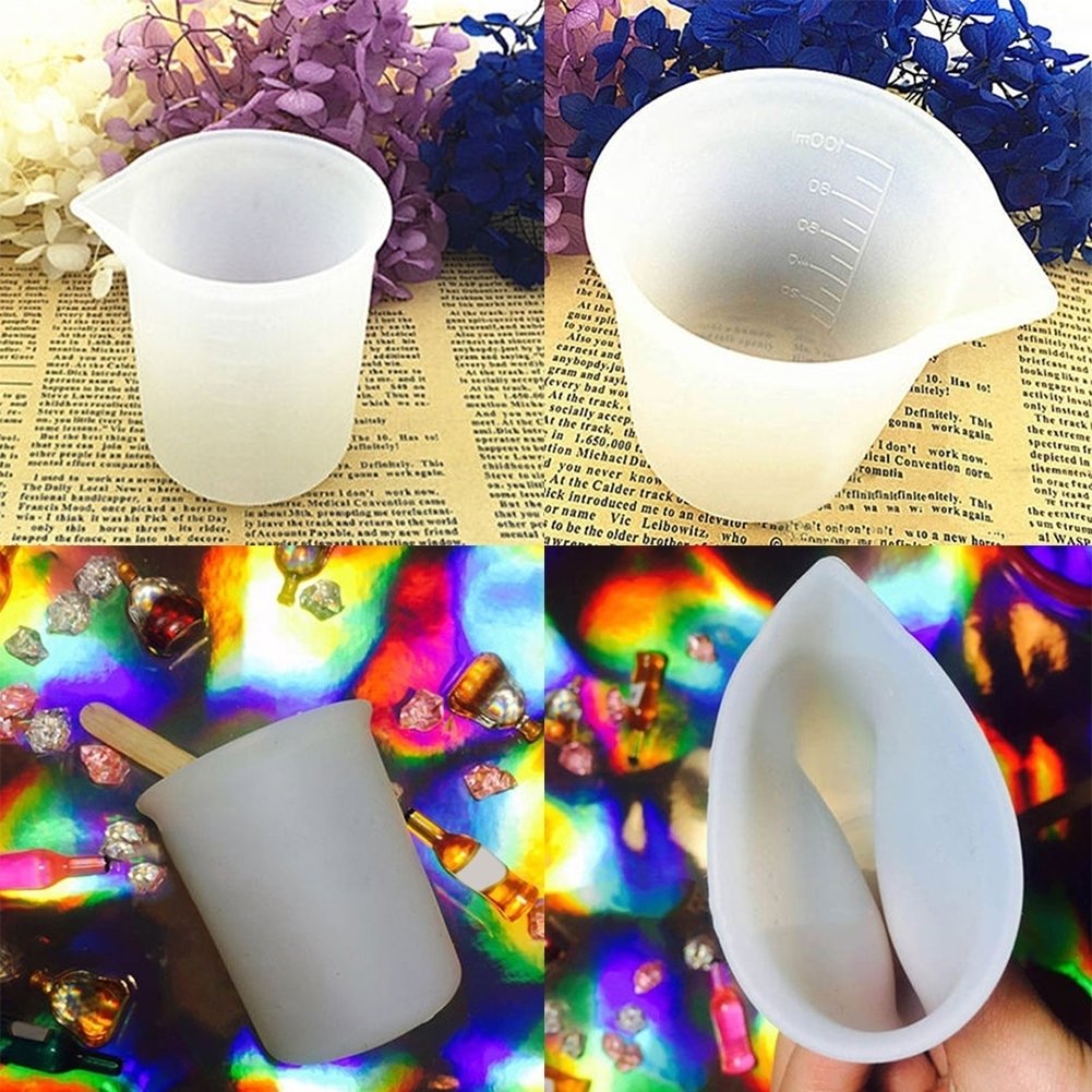 100Ml Baking Kitchen Silicone Graduated Measuring Cup Scales Pour Diy Craft