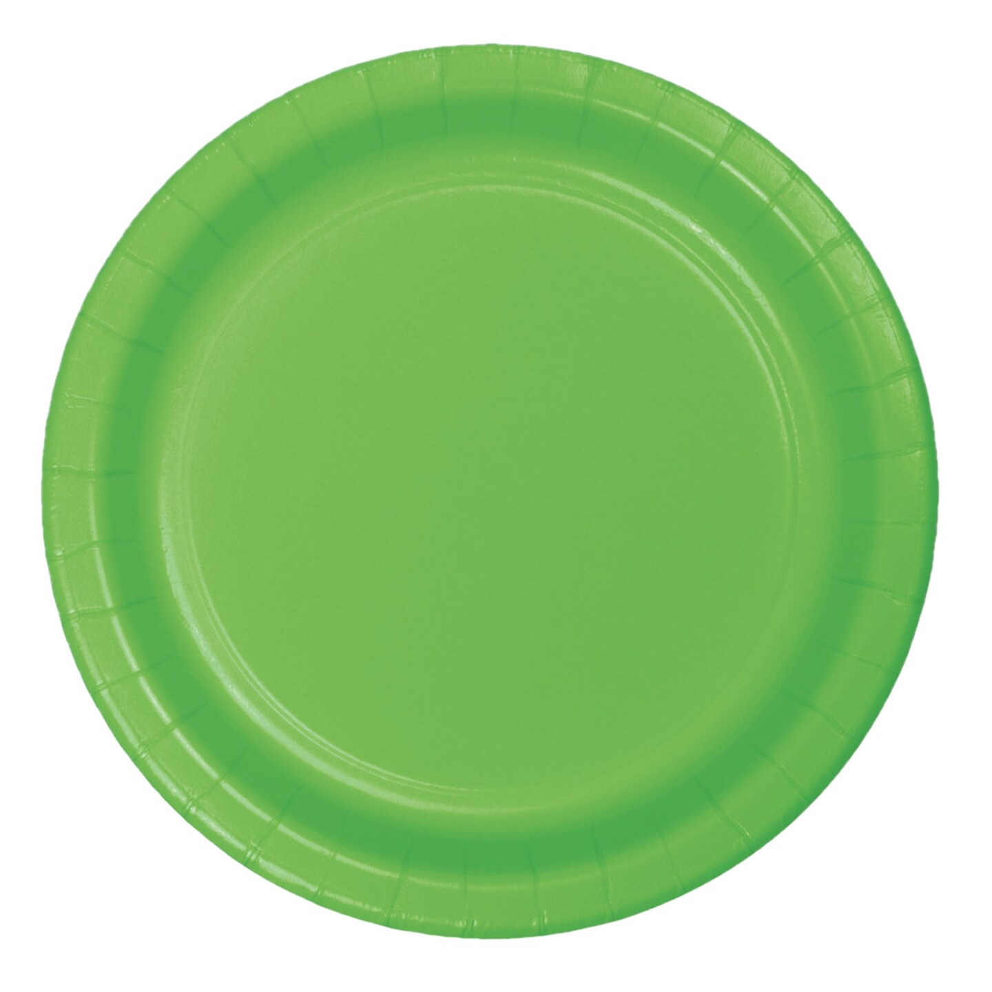 Party Central Disposable Round Luncheon Party Paper Plates - 7" - Parakeet Green - Club Pack of 96