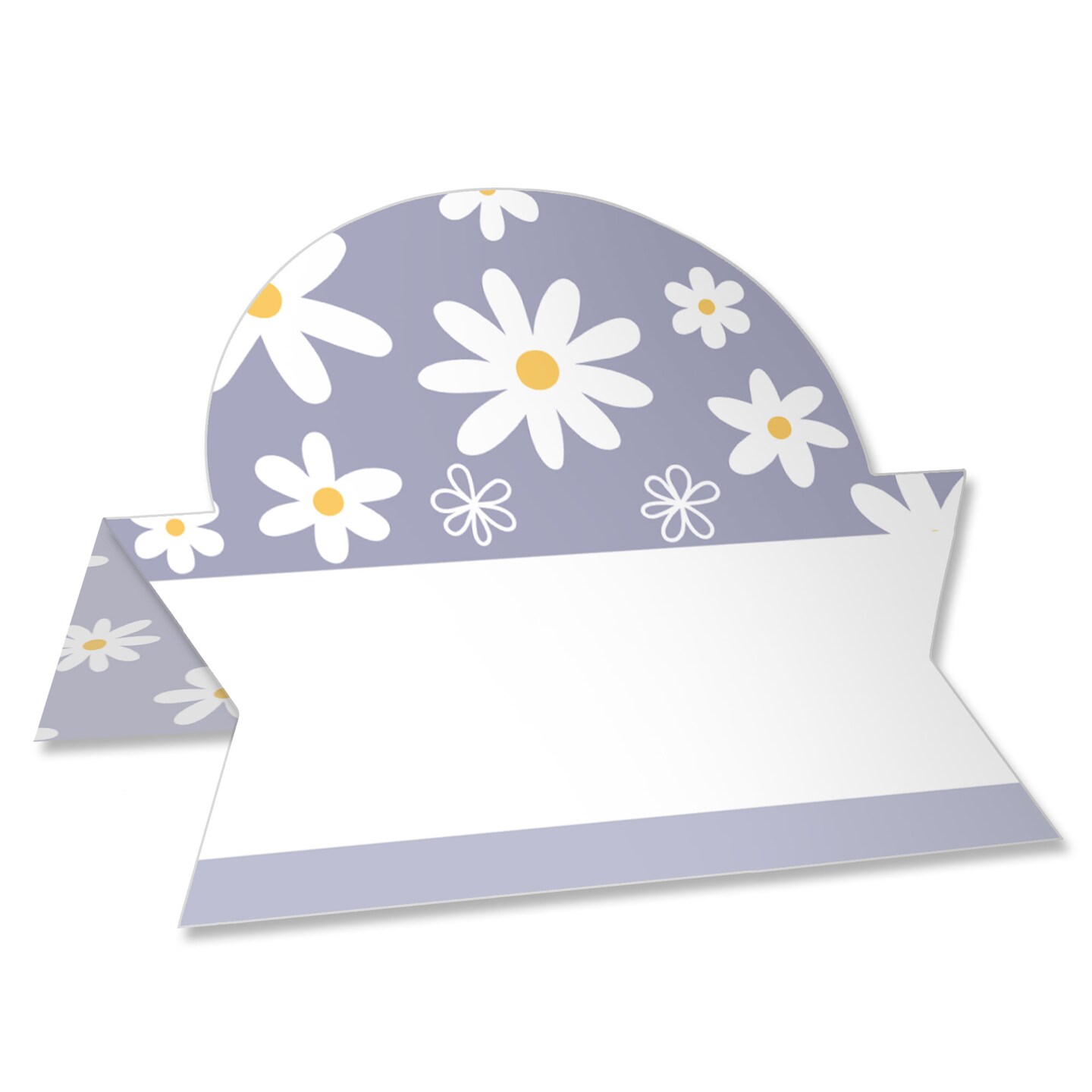 Big Dot of Happiness Purple Daisy Flowers - Floral Party Tent Buffet Card - Table Setting Name Place Cards - Set of 24