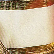 The Ribbon People Cream with Gold Edge Wired Craft Ribbon 1.5&#x22; x 27 Yards