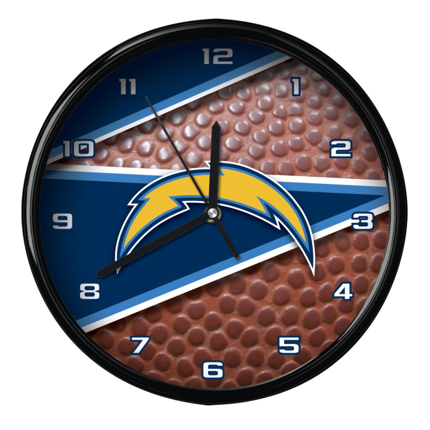 The Memory Company 11.5" Blue and Brown NFL Los Angeles Chargers Wall Clock
