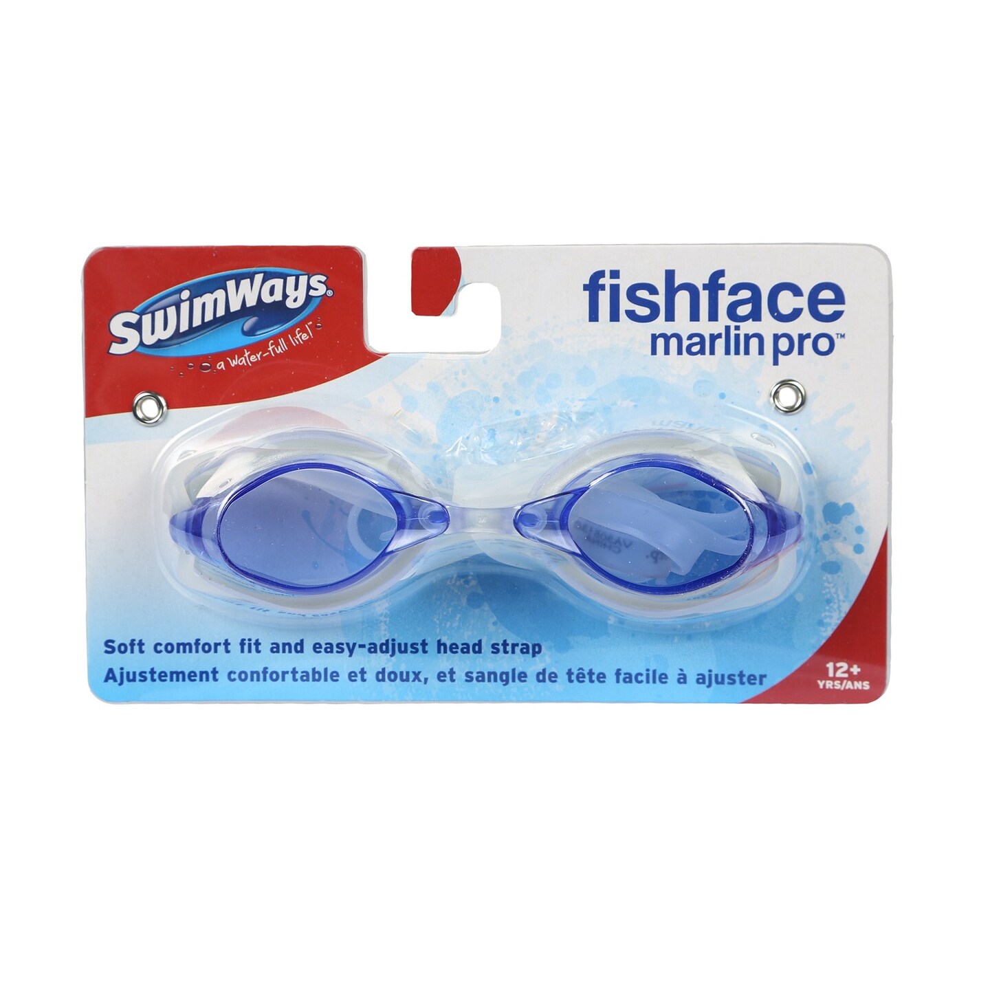 SwimWays 5.5" Blue Fish Face Marlin Pro Goggles Swimming Pool Accessory