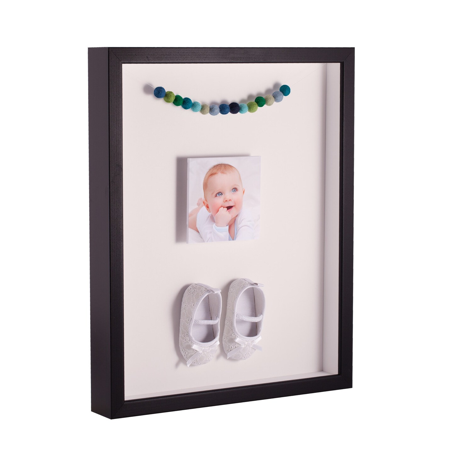 ArtToFrames 20x20 Inch Shadow Box Picture Frame, with a Satin Black Tall 1.00&#x22; Wide Shadowbox frame and Super White Mat Backing (4654)
