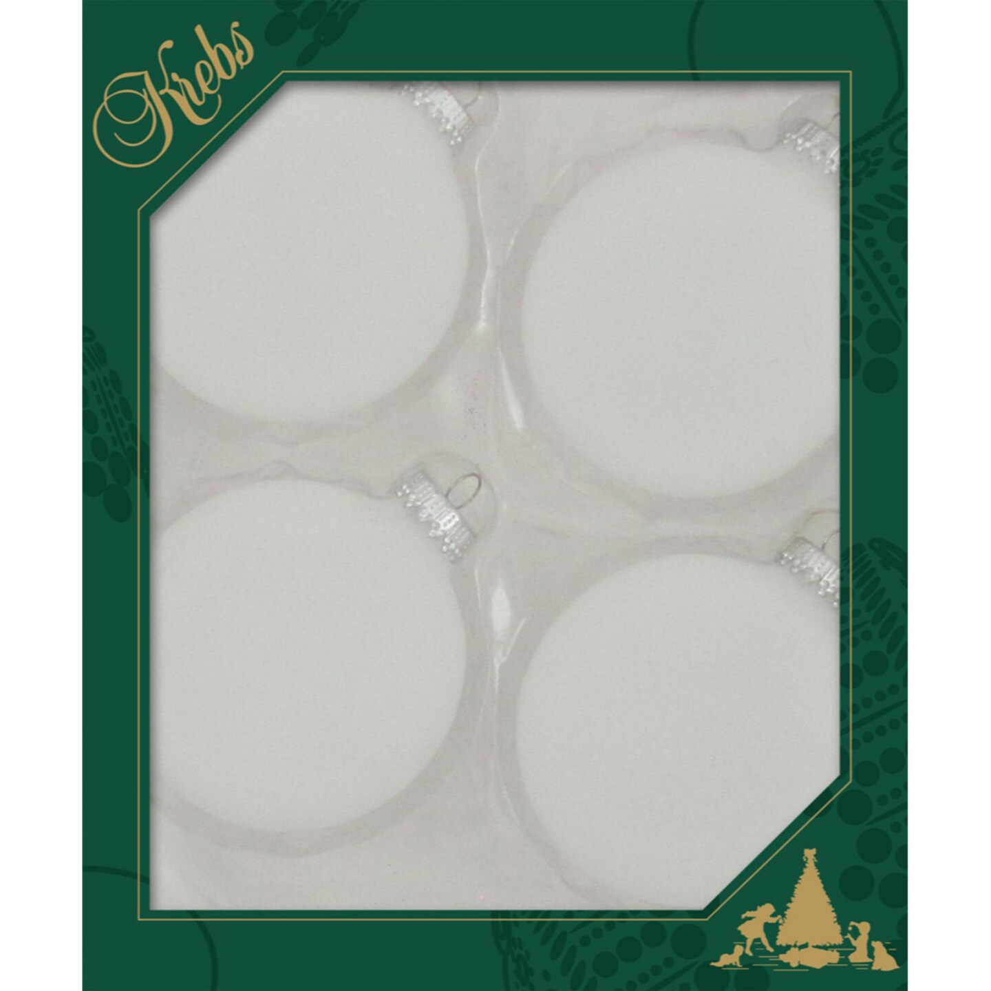 Christmas by Krebs 4ct White and Silver Christmas Ball Ornaments 10&#x22; (250mm) (Pack of 2)