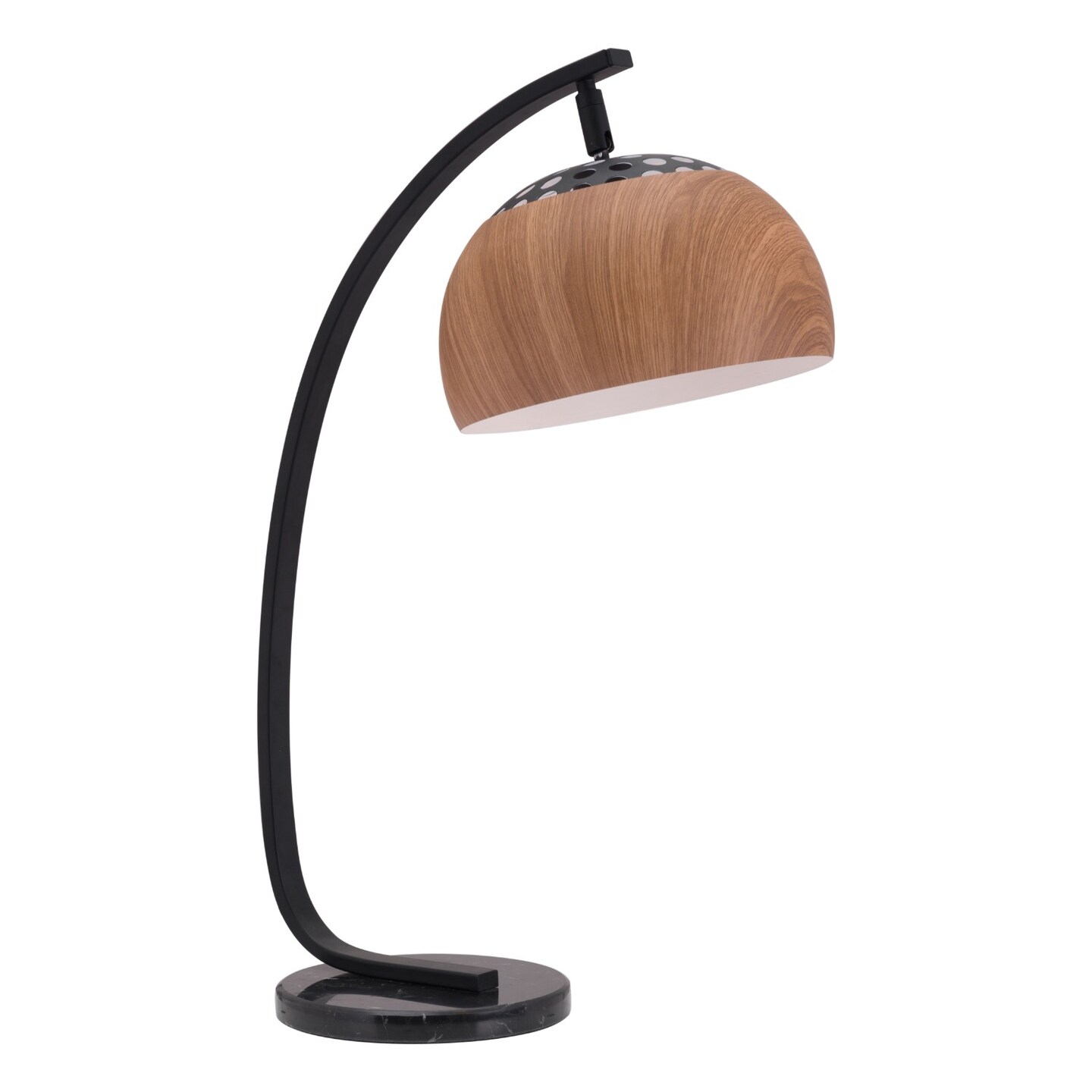 Modern Home 27.25&#x22; Brown and Black Modern Style Swivel Table Lamp