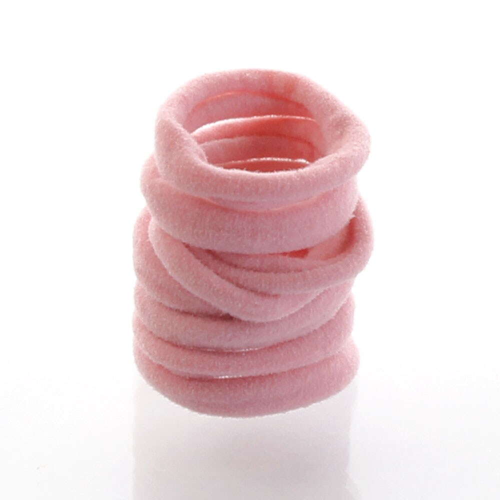 Baby/Toddler Stretchy Nylon Ponytail Holders Rose Pink - 100 pcs