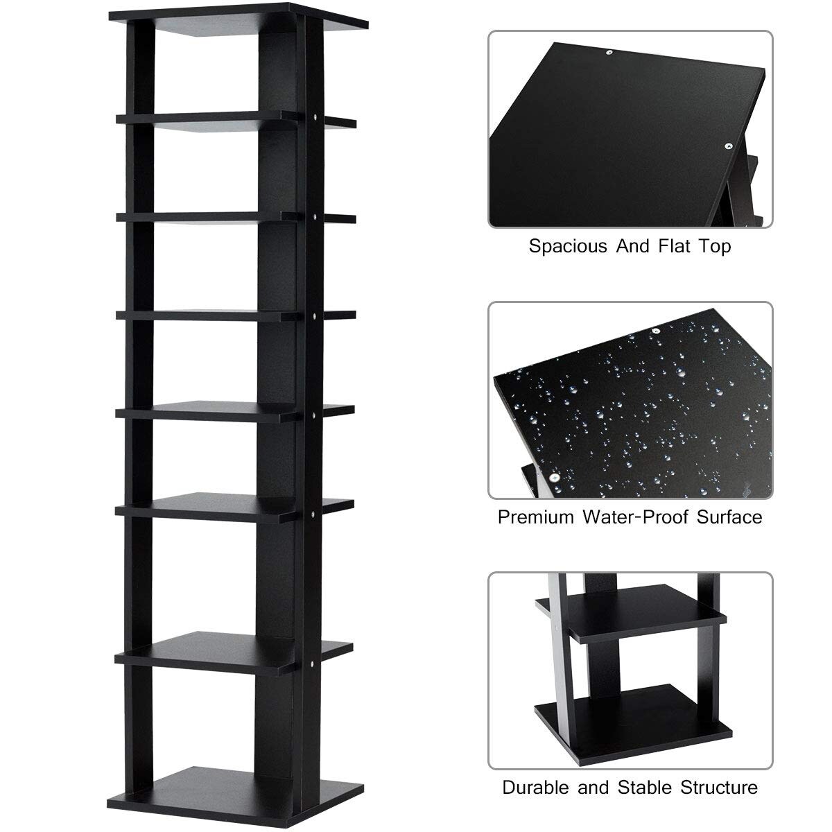7-Tier Shoe Rack Practical Free Standing Shelves Storage Shelves