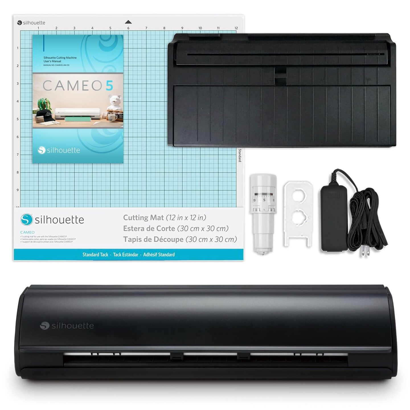 Silhouette Black Cameo 5 with Electrostatic Grip Mat Attachment