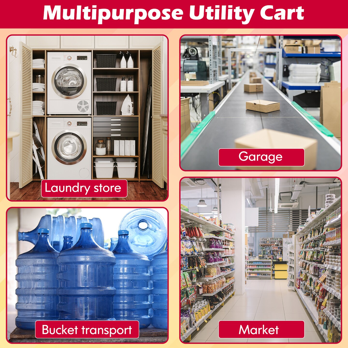 Costway Folding Shopping Cart Utility Hand Truck with Rolling Swivel Wheels, Removable Bag & Cozy Handle