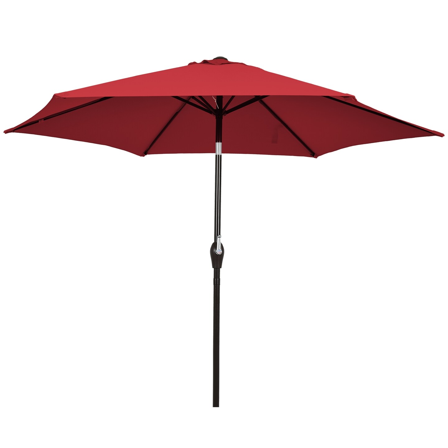 10 Feet Outdoor Patio Umbrella with Tilt Adjustment and Crank Without Base
