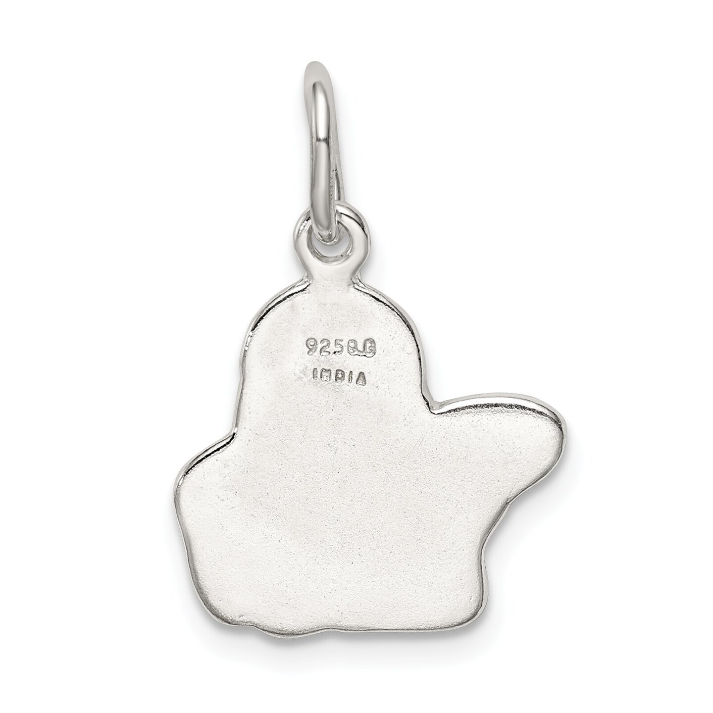 Sterling Silver Angel Charm Pendant Religious Jewelry 20mm x 16mm