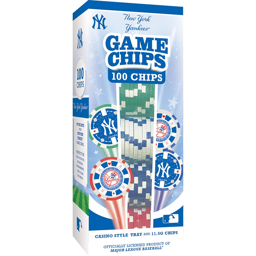 Masterpieces Casino Style 100 Piece Poker Chip Set - MLB New York Yankees