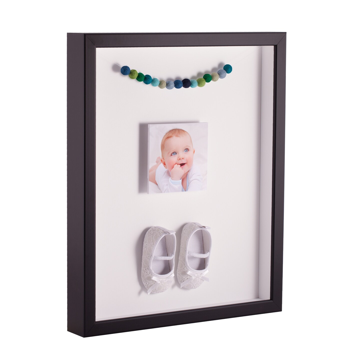 ArtToFrames 18x36 Inch Shadow Box Picture Frame, with a Satin Black Tall 1.00&#x22; Wide Shadowbox frame and Super White Mat Backing (4654)