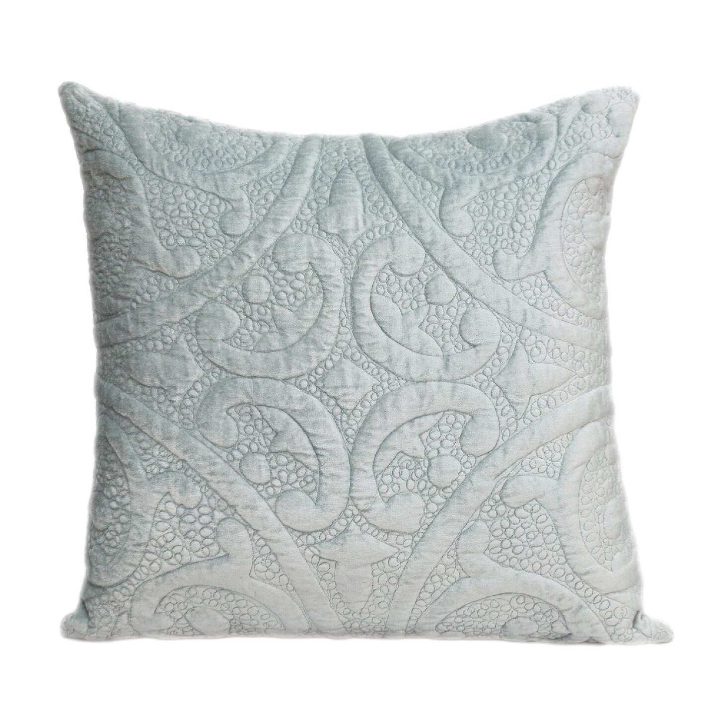 Nassau Collection 20&#x22; Gray Transitional Quilted Throw Pillow